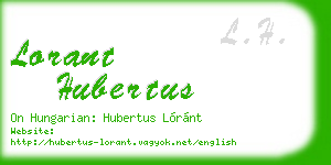 lorant hubertus business card